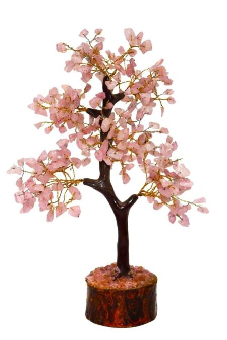 Crystal Tree Good Luck Showpiece for Home Decor Items Crystals Gemstones Bonsai Money Tree for Good Luck, Decoration Gift Item (Pink Roze)