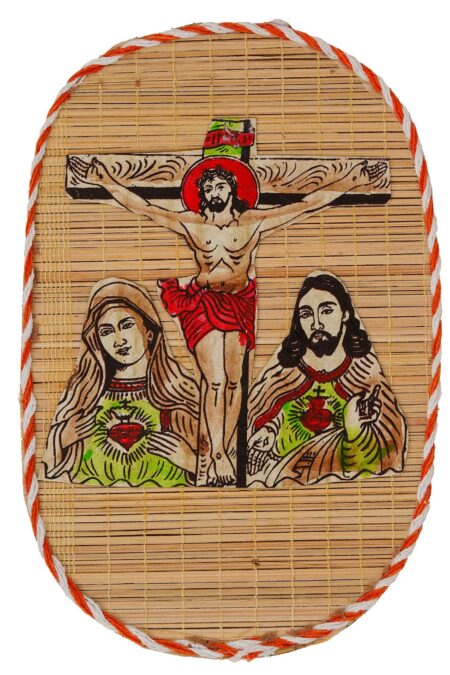 Jesus And Mother Marry Bamboo Design Hand Crafted Modern Interior Wall Hangings